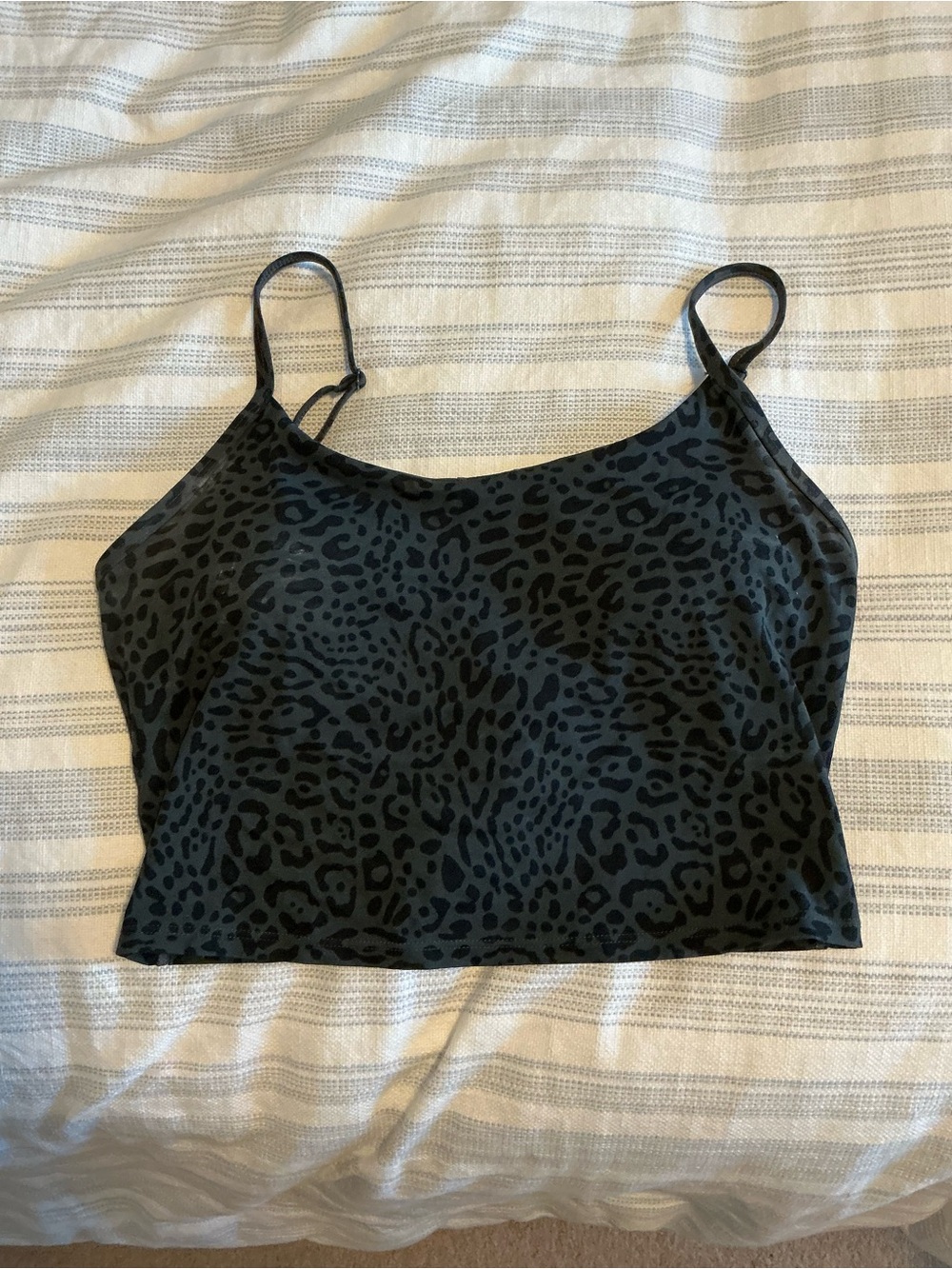 Target Black Leopard Print Crop Cami Top